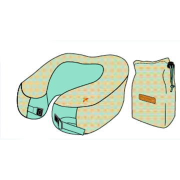 Printed U-shaped travel pillow